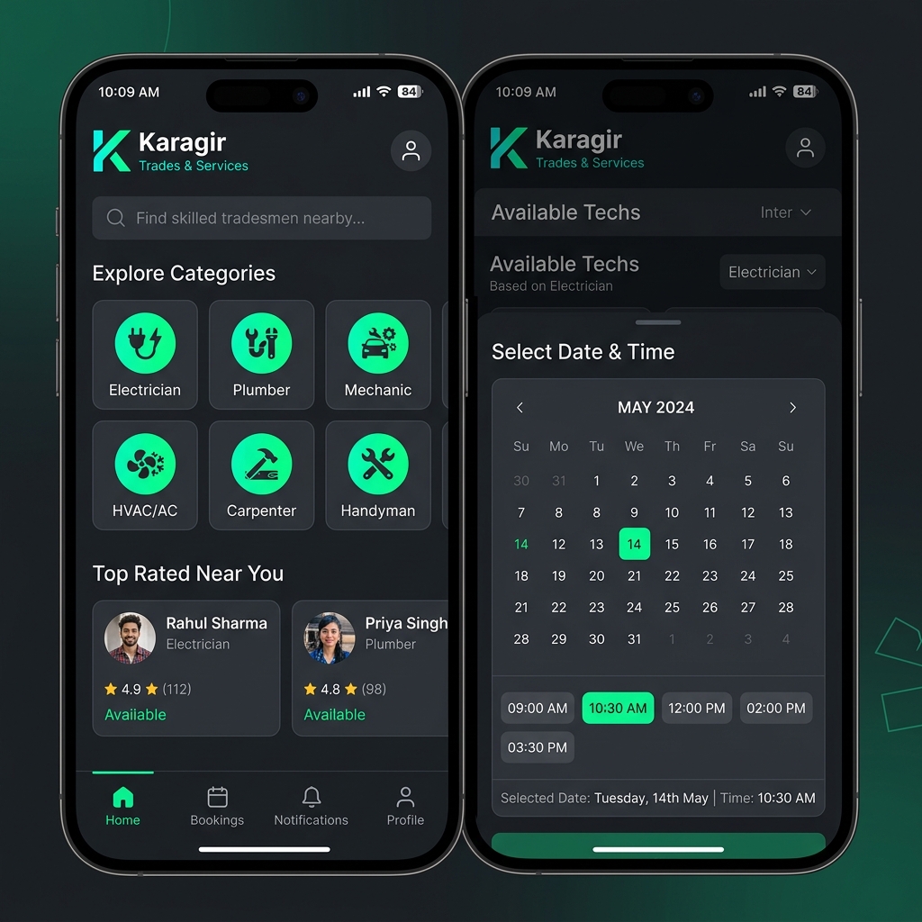 Karagir App Mockup